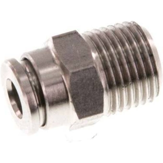 4mm x R1/8'' RVS Insteekfitting Buitendraad FKM