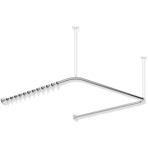 HEWI System 900 curtain rail U-shaped, for shower tray 150 x 150 cm 900.34.30240