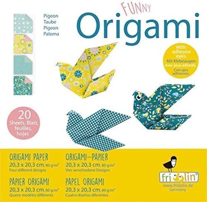 Fridolin Origami Duif Vouwen 20 X 20 Cm 20 Stuks Multicolor