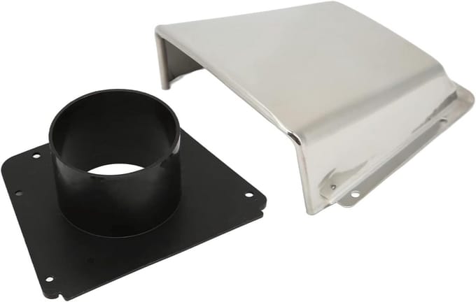 Ventilatiekap Rond Diameter 75mm voor Marine, Boot en Jacht | RVS 316