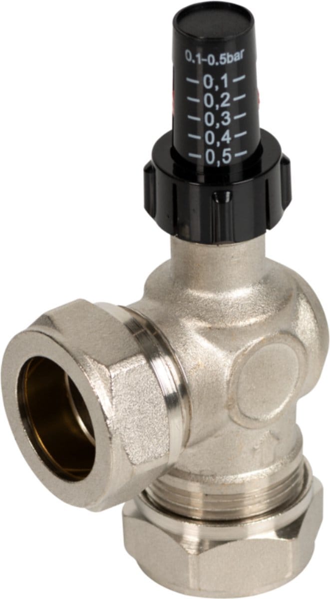 Plieger Como drukverschilregelaar - 22mm knel - Chroom