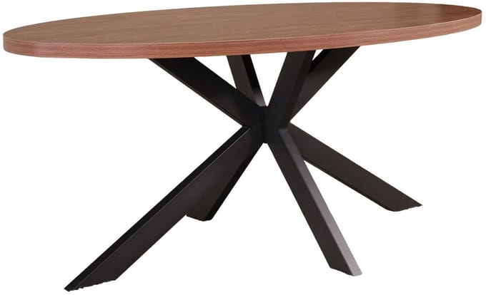 Eettafel ovaal melamine 180cm Tommy bruin ovale tafel