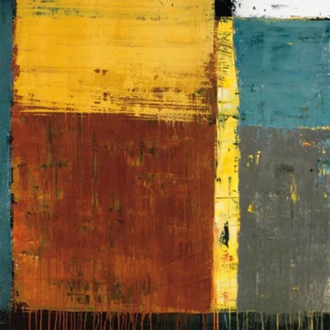 Kunstdruk Ralf Bohnenkamp - Warm Abstraction 98x98cm