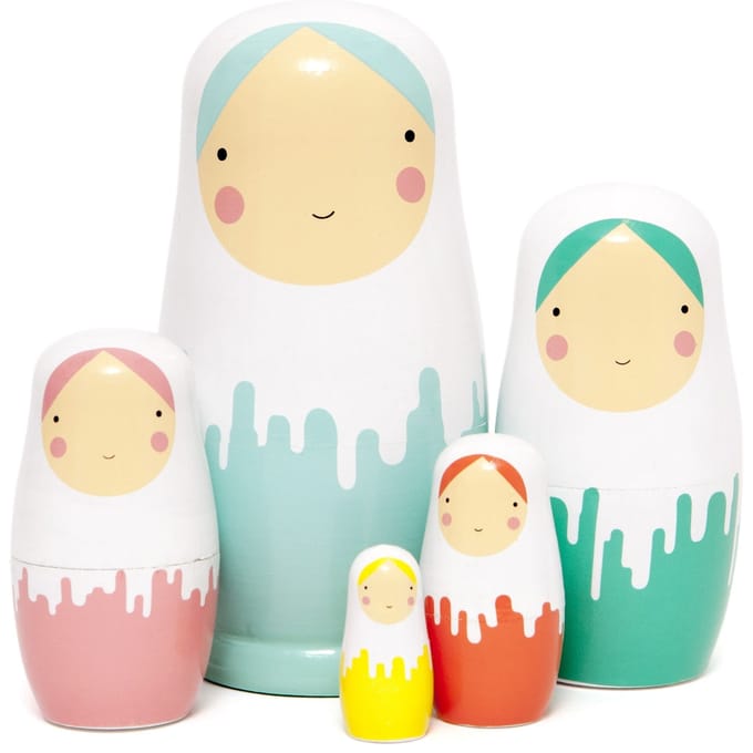 Petit Monkey nesting dolls Dripped dolls
