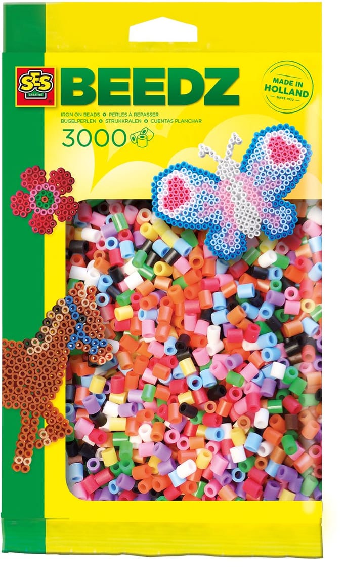 SES Creative - Beedz - Mix Basis - Strijkkralen - 3000 Stuks - PVC Vrij - Vanaf 5 Jaar