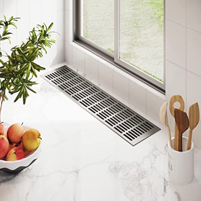 Ventilatierooster Aluminium 130 mm - Diverse Kleuren en Lengtes