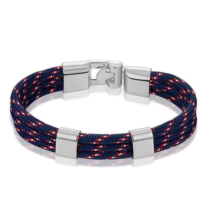 Montebello Armband Surf Red - Touw - Metaal - 20.5cm