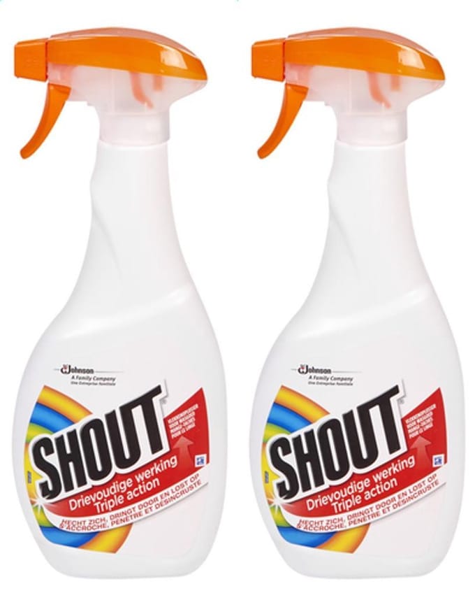 Shout Vlekkenoplosser spray Wasgoed 2 x 500 ml