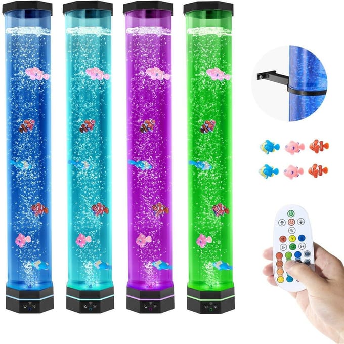 Bellenbuislamp 16 Kleuren 80 cm Sensorische Aquariumlamp voor Ontspanning Kalmerend
