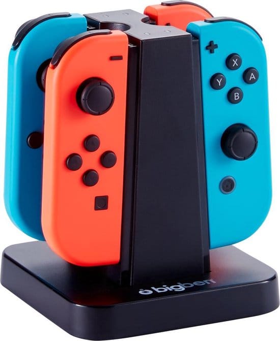 BigBen Interactive Switch Quad Charger Joy-Con - Wireless Charging cable for wireless game controller - Nintendo Switch