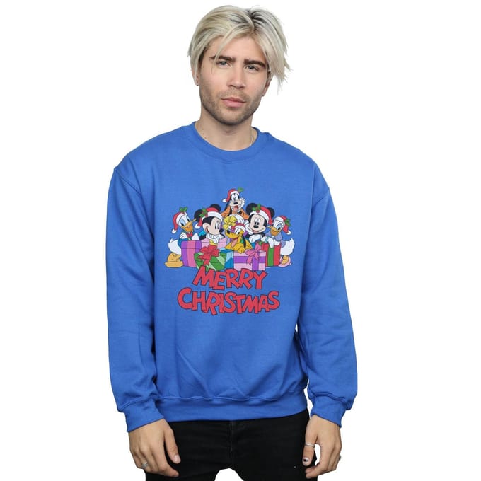 Disney Heren Mickey Mouse en vrienden Kerstmis Sweatshirt (Koningsblauw)