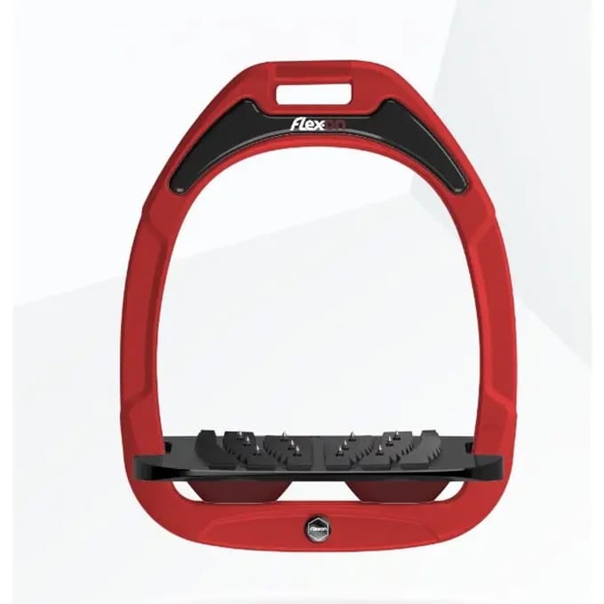 Ultra Grip Inclinatie Stijgbeugels Rood/Zwart/Bordeaux Flex-On Green Composite