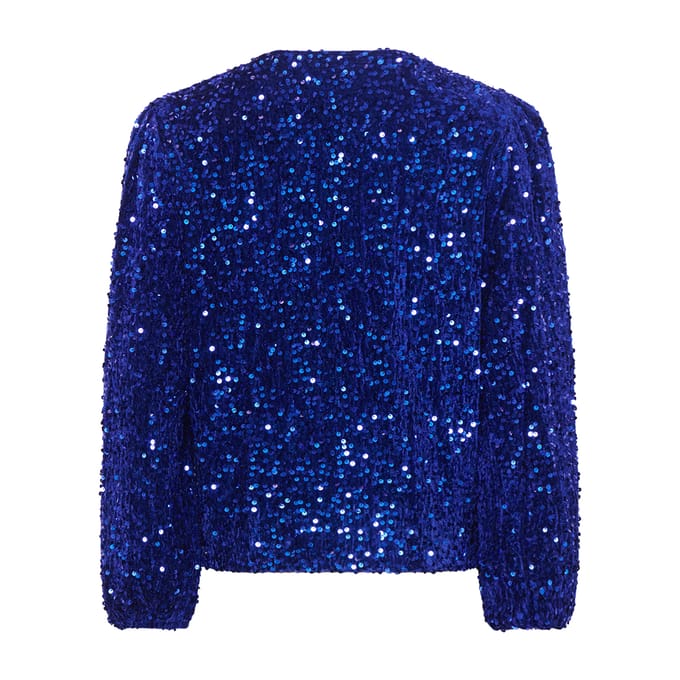 Teagan wikkelblouse in marineblauw