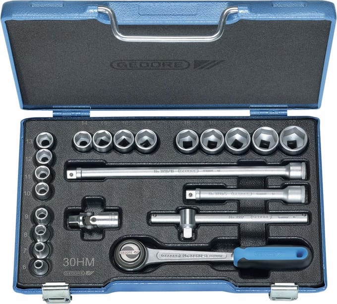 Gedore 30 HMU-3 6238300 Dopsleutelset 3/8 (10 mm) 22-delig