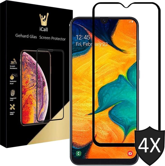 Screenprotector geschikt voor Samsung Galaxy A30 - 4x Glas Screen Protector