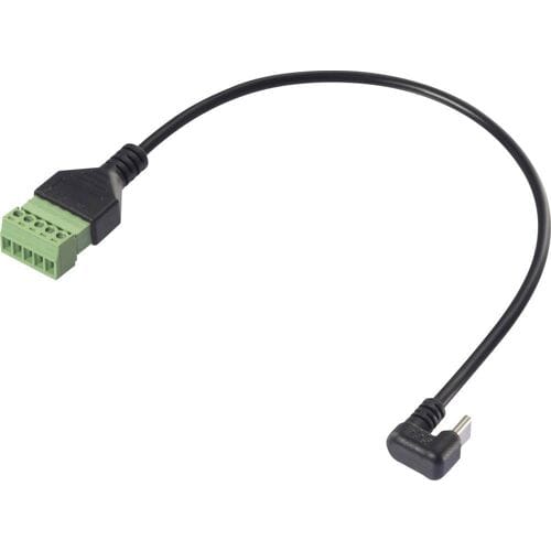 Renkforce USB-C Adapterkabel Haaks [1x USB-C stekker - 1x Klemverbinding] RF-6443970 30 cm PVC-mantel