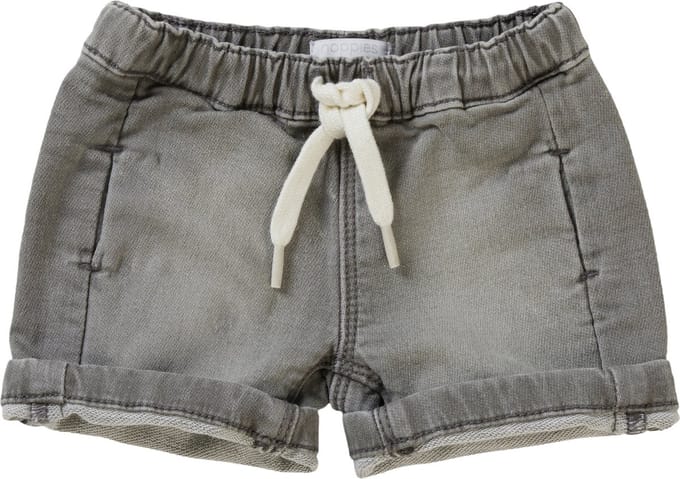 Noppies Boys Short Burke denim Jongens Broek - Light Grey Denim - Maat 86