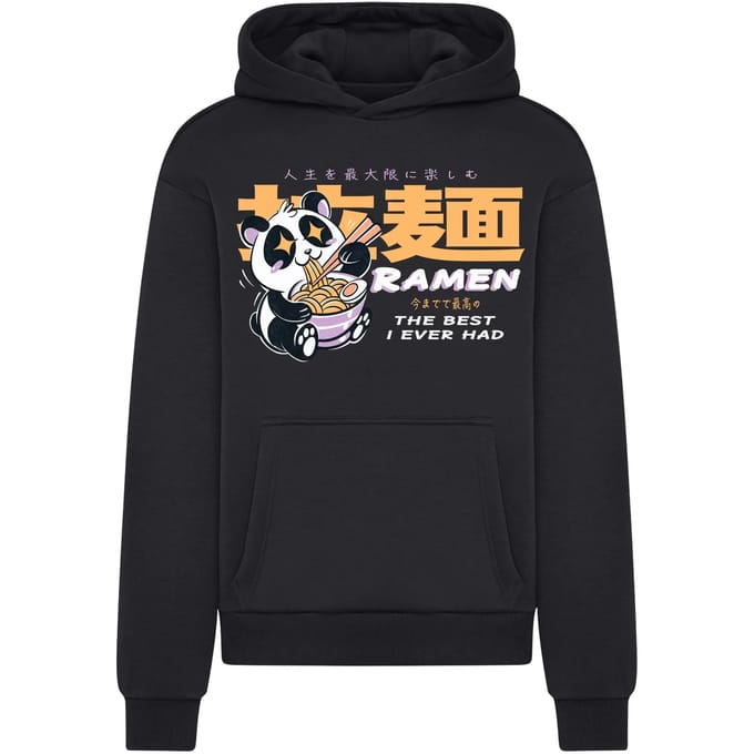 Mister Tee - Best Ramen Fluffy Hoodie/trui - S - Zwart