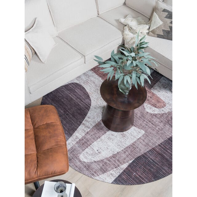 Vloerkleed Form Rond ø200 cm - Design Vloerkleed met Geometrisch Patroon