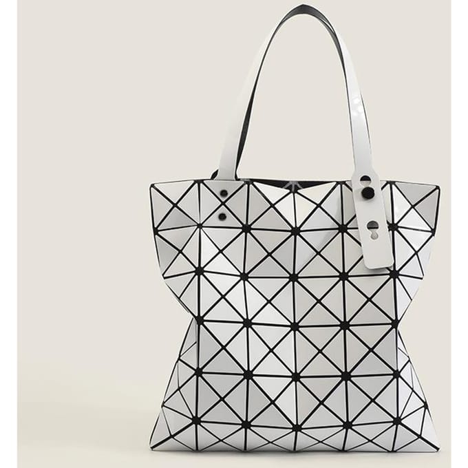 Niche Honderd Zes Ruit Geometrisch Ruit Mode Licht Handtas Mode Honderd Honderd Draagtas Vrouw wit