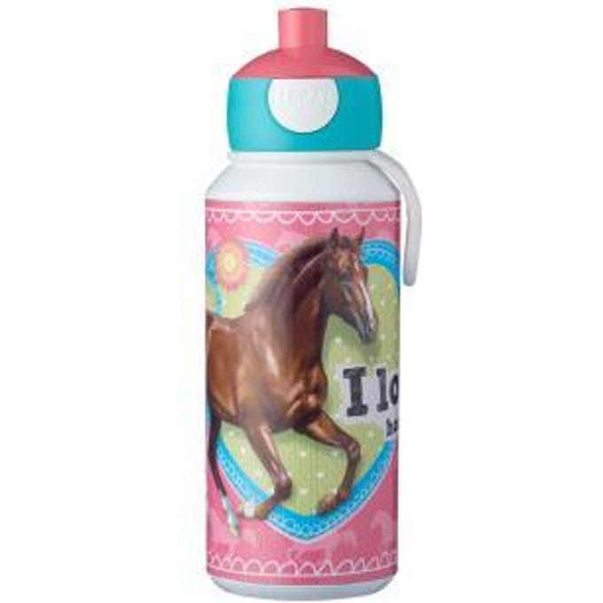 Mepal pop-up drinkfles Campus - 400 ml – Sluit goed af – Drinkbeker voor kinderen – My Horse