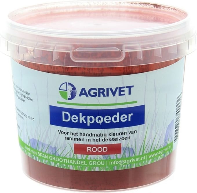 Agrivet Dekpoeder voor rammen Rood