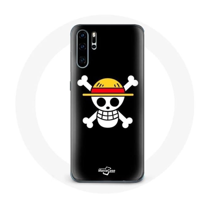 Coque - Huawei - P30 Pro - One Piece Manga Tete de Mort - Souple - Noir noir