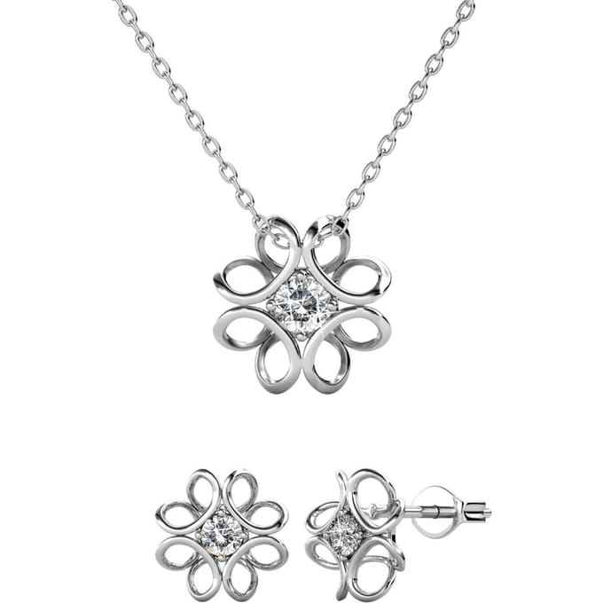 Daffodil Parures - Zilver en Kristal