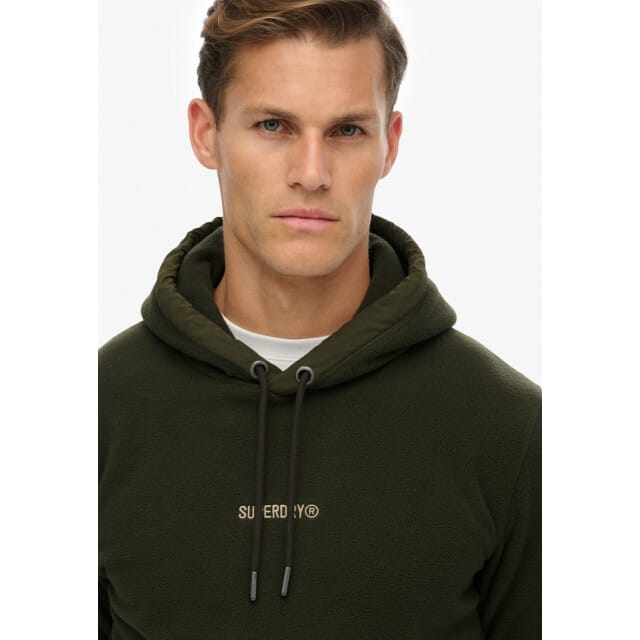 Superdry Micro Logo Fleece Hoodie Heren - Maat S
