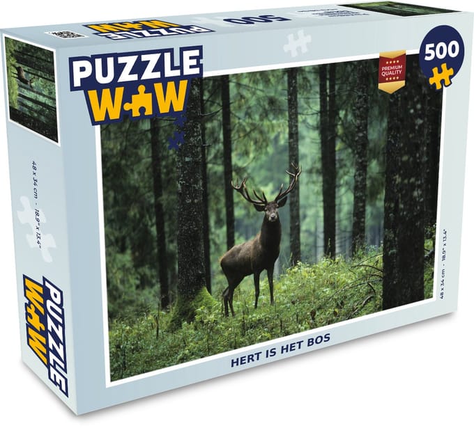 Puzzel Hert is het bos - Legpuzzel - Puzzel 500 stukjes