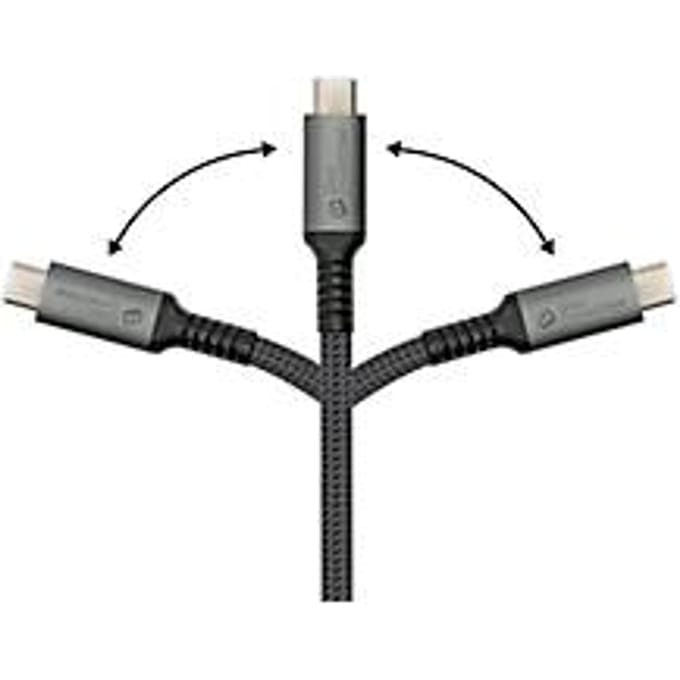 USB 2.0 oplaad-/datakabel Good Connections, USB-C naar USB-C, vermogen 240 W, tot 480 Mbit/s, lengte 1 m, zwart