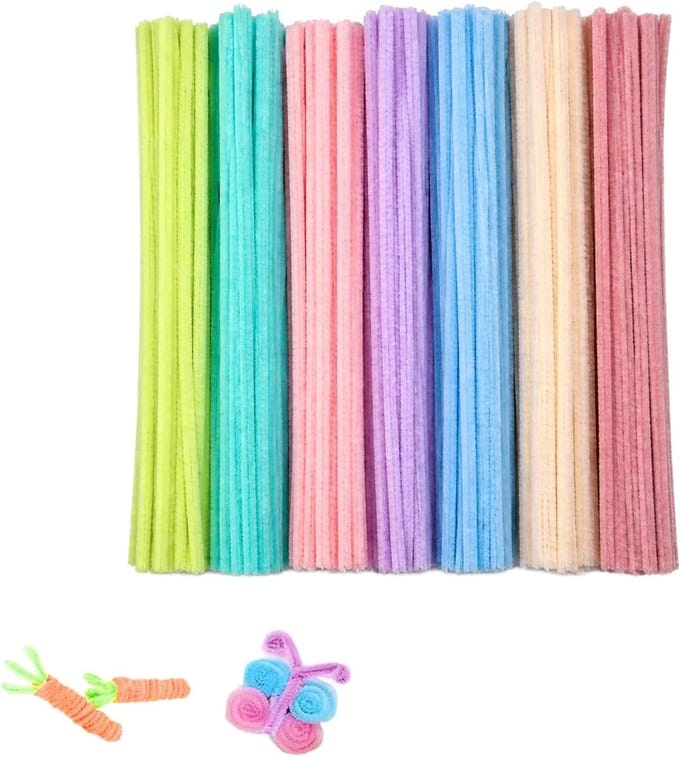 Knutseldraad - Chenilledraad Flexibel - Doe-het-zelf Projecten - Zacht en Vormbaar - 100 Stuks 30cm - Gemengde Macaron Kleuren