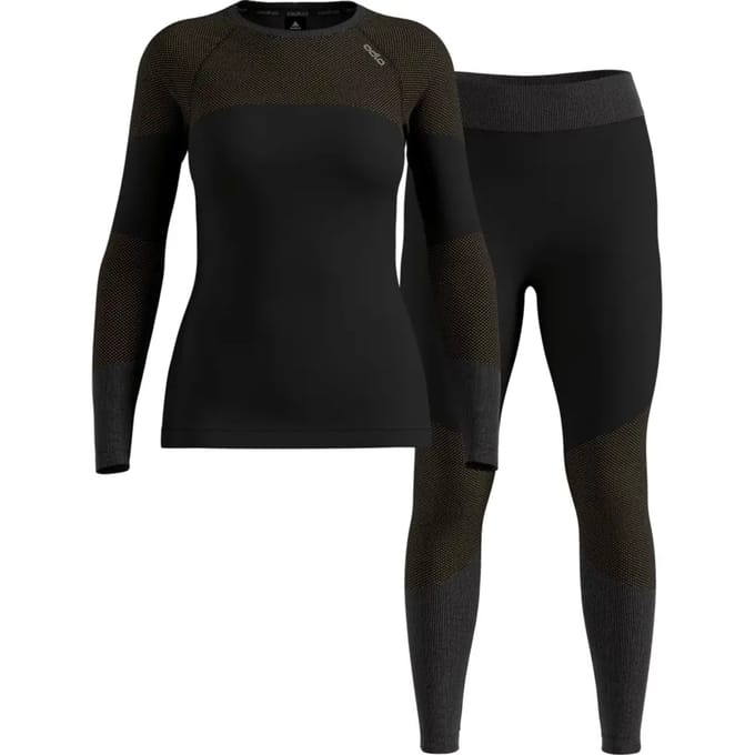 Odlo Fundamentals Performance Warm Lange Mouwen Basislaagset Zwart XL Vrouw
