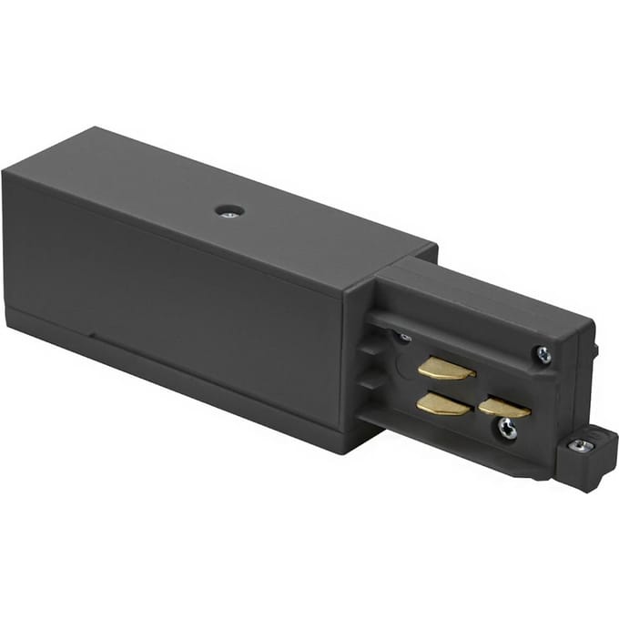 BRUMBERG eindvoeding ONETRACK zwart aardedraad rechts