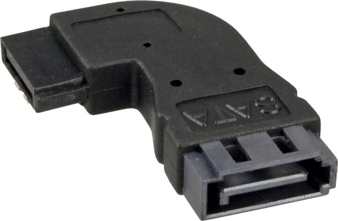 SATA data adapter - haaks naar rechts - SATA600 - 6 Gbit/s / zwart