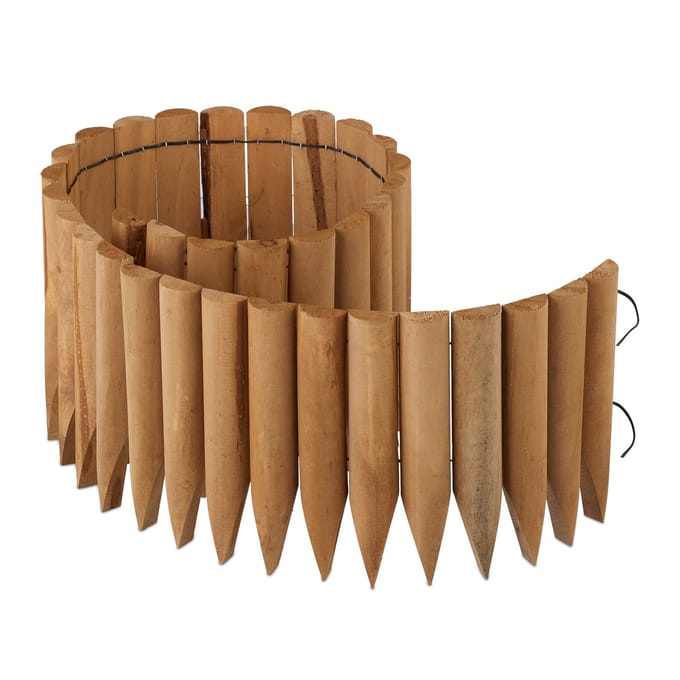 Houten borderrand - 20 x 120 cm - flexibel - gazonrand - tuin