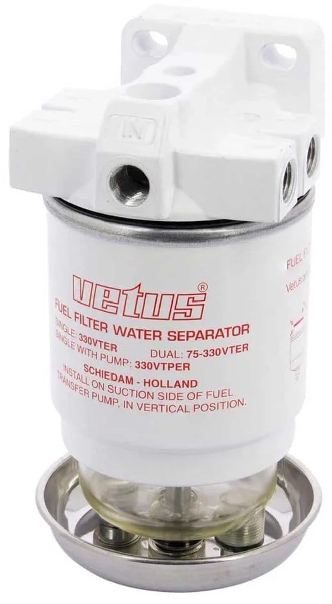 Vetus 360 L/u 30 Waterafscheider/dieselfilter Zilver