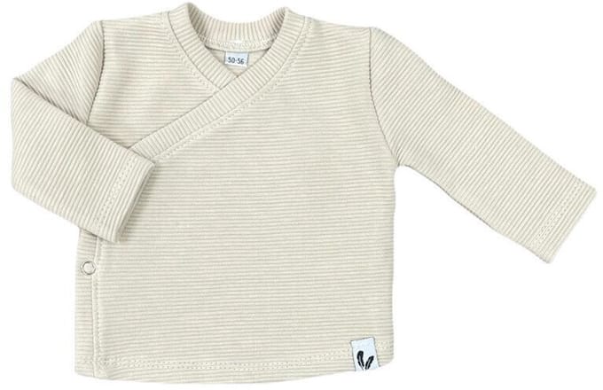 Overslagshirtje - Rib - Beige - maat 44