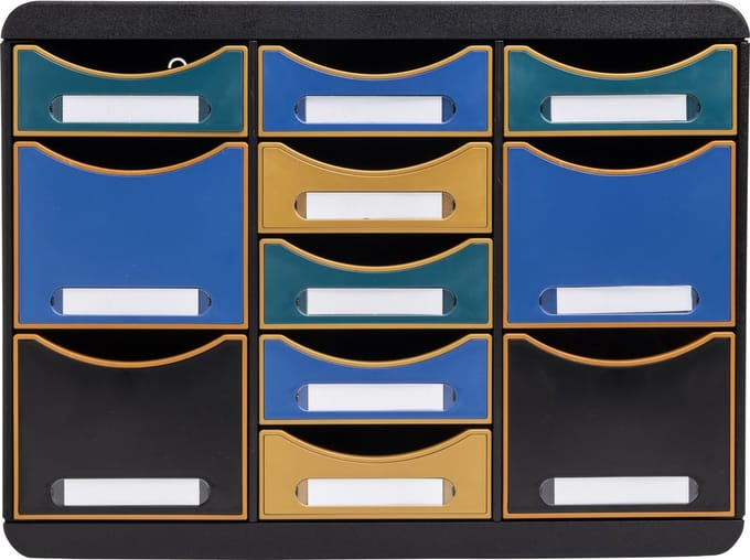 Exacompta Ladenbox Storebox Multi 11 laden Neo Deco - Geassorteerd - 313505D