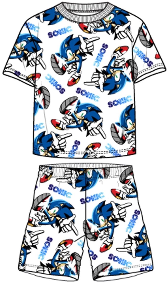 Sonic The Hedgehog Pyjama Wit Katoen Maat 152
