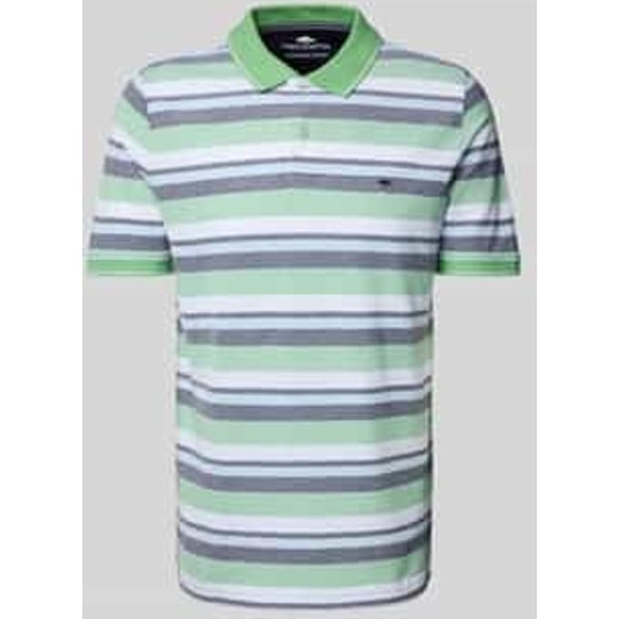 Fynch-Hatton Polo Multicolor Stripe Turf Green-Blue / male