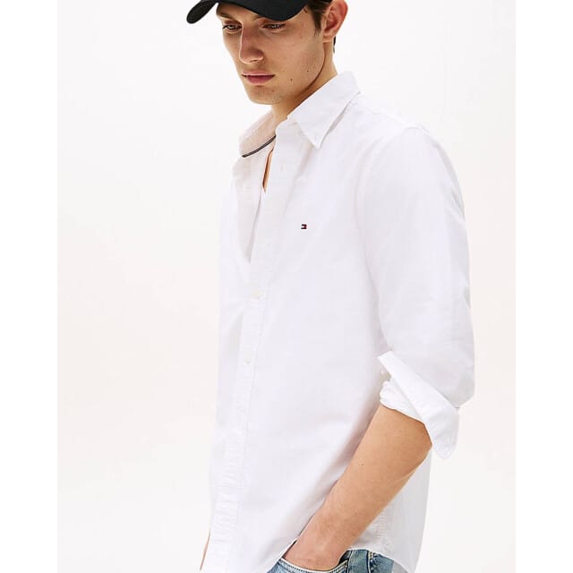 Tommy Hilfiger Solid Heritage Oxfor Overhemd, Ybr - Streetwear - Volwassen