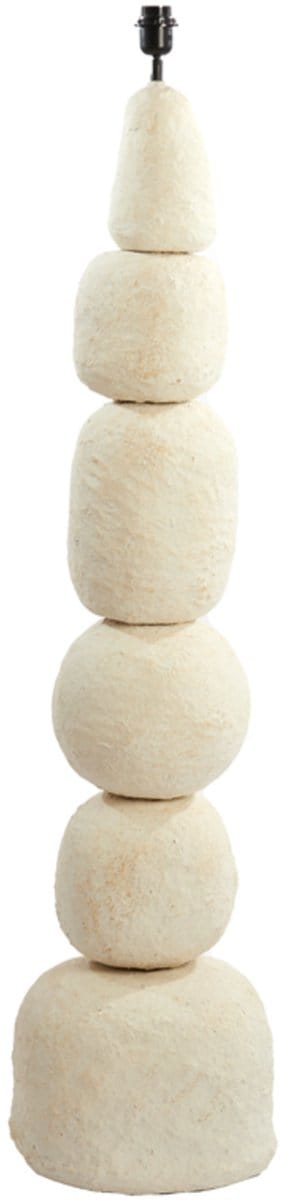 Light & Living Vloerlamp Marree Papier Maché, 135cm - Crème (excl. kap)