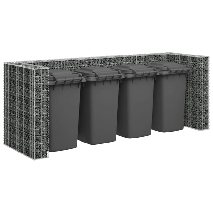 vidaXL - Schanskorfmuur - containers - 320x100x120 - cm - gegalvaniseerd - staal