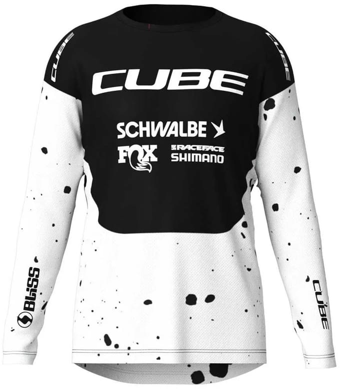 Cube Factory Racing Langarm Enduro Trui Wit 2XL Vrouw