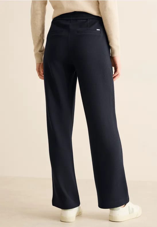 Gestructureerde broek met rechte leg