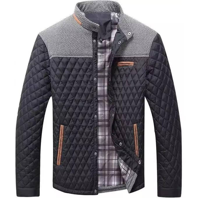 Vestes pour hommes Manteau bomber décontracté Doudoune légère Décontracté Boutonné S noir