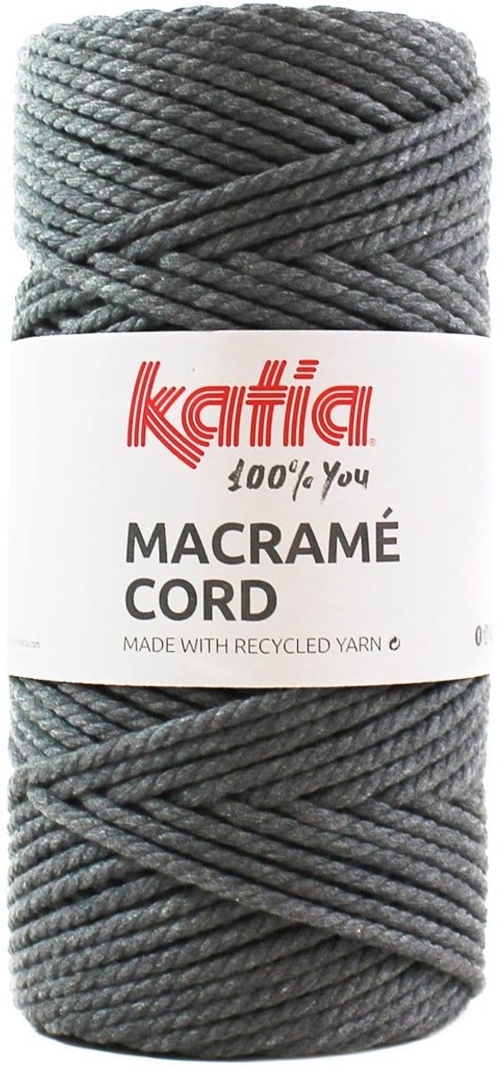 Katia Macramé Cord - 103 donkergrijs - Katoen Garen