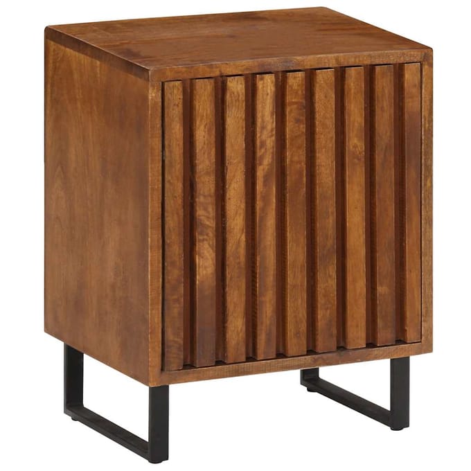 vidaXL - Nachtkastje - 40x30x50 - cm - massief - mangohout