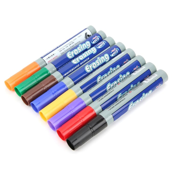 8 stuks whiteboardstift multifunctioneel kleurrijk sneldrogend schildermarker voor graffiti schrijven blue